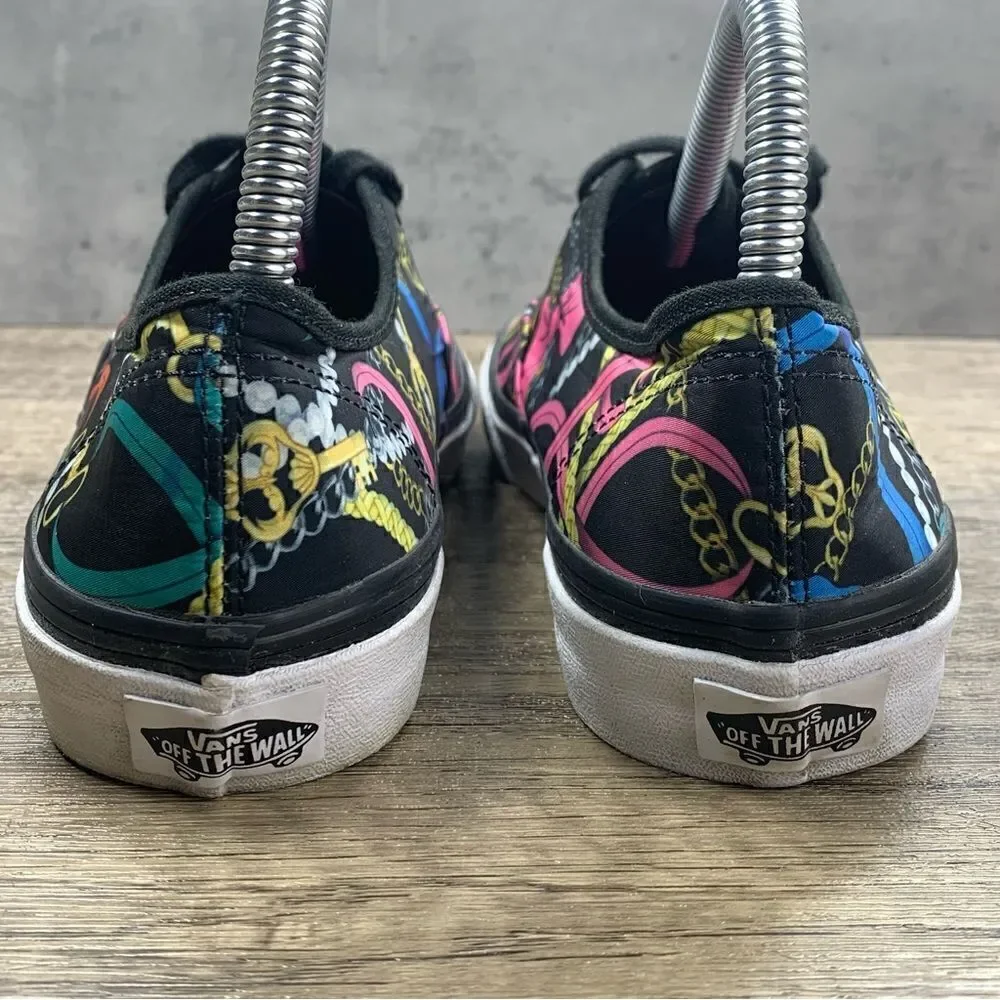 Vans~Women's~Authentic Slim‎ Classic Jewels~Black/Multicolor~Sneakers~Size 7.5